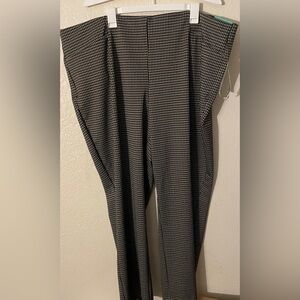 Investments Black and White Checkered Trousers